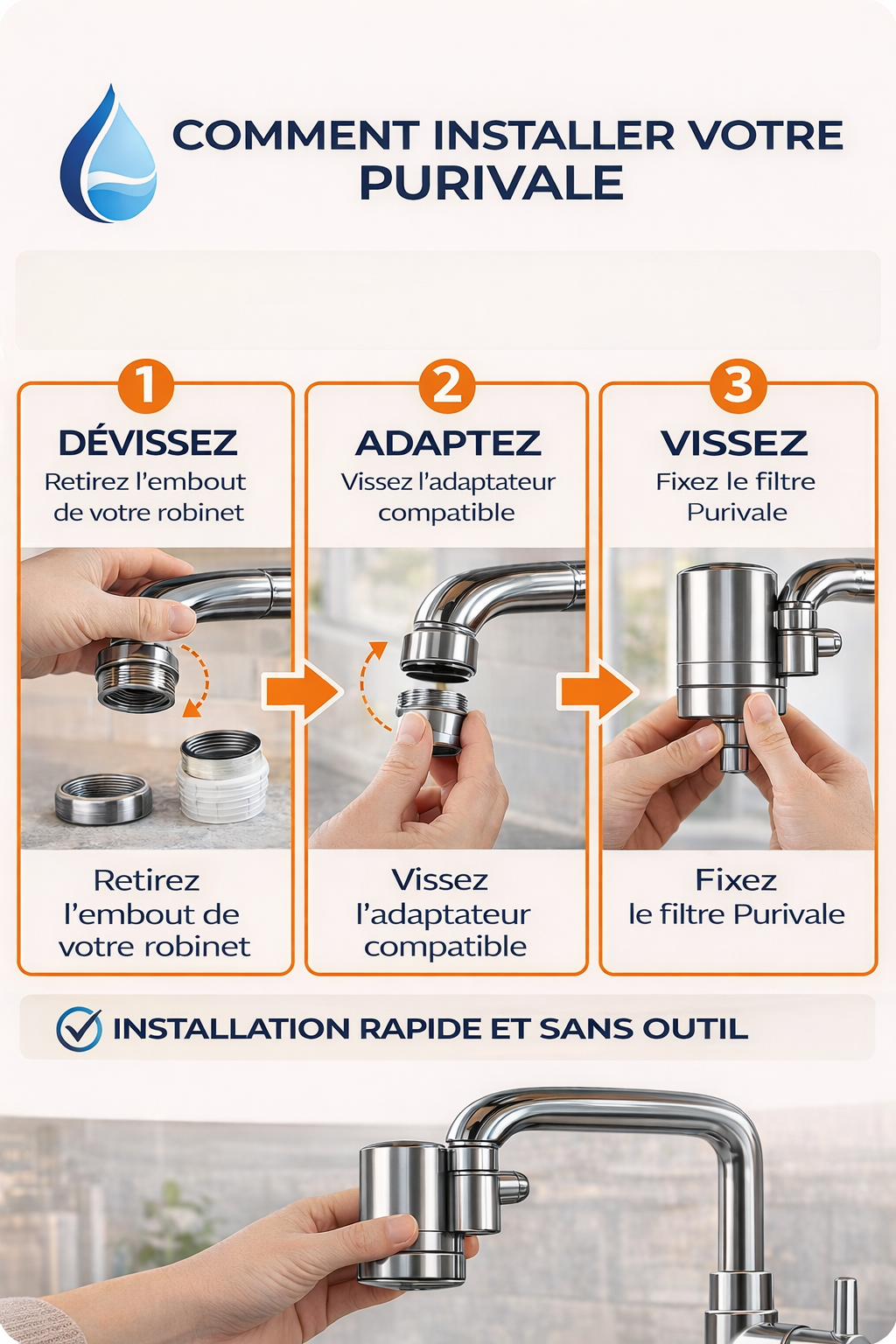 Le filtre à robinet